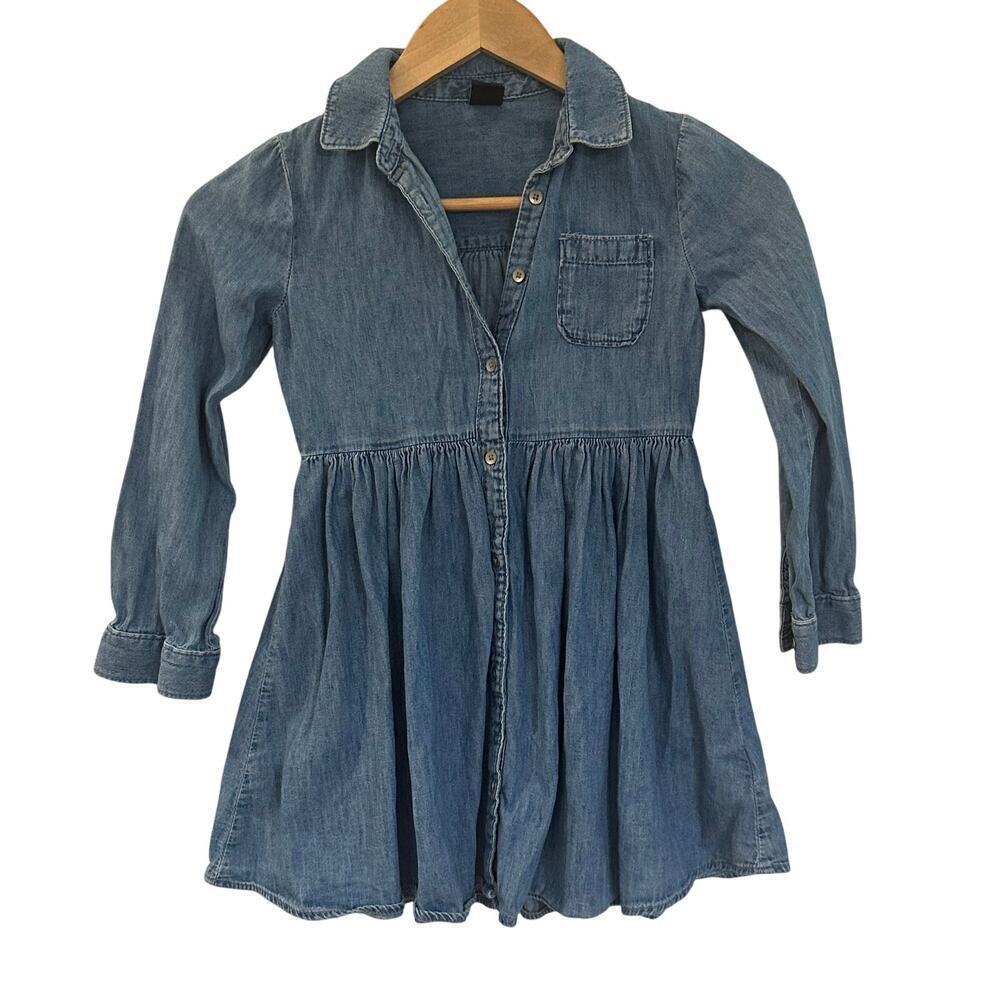 Gap Kids Denim Long Sleeve Dress sz S